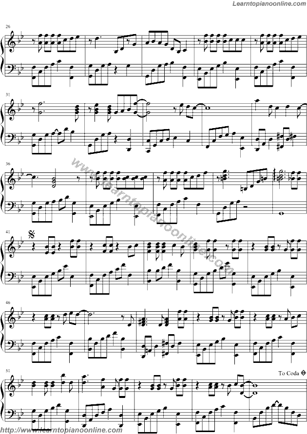 pianoboy-The truth that you leave Piano Sheet Music Free
