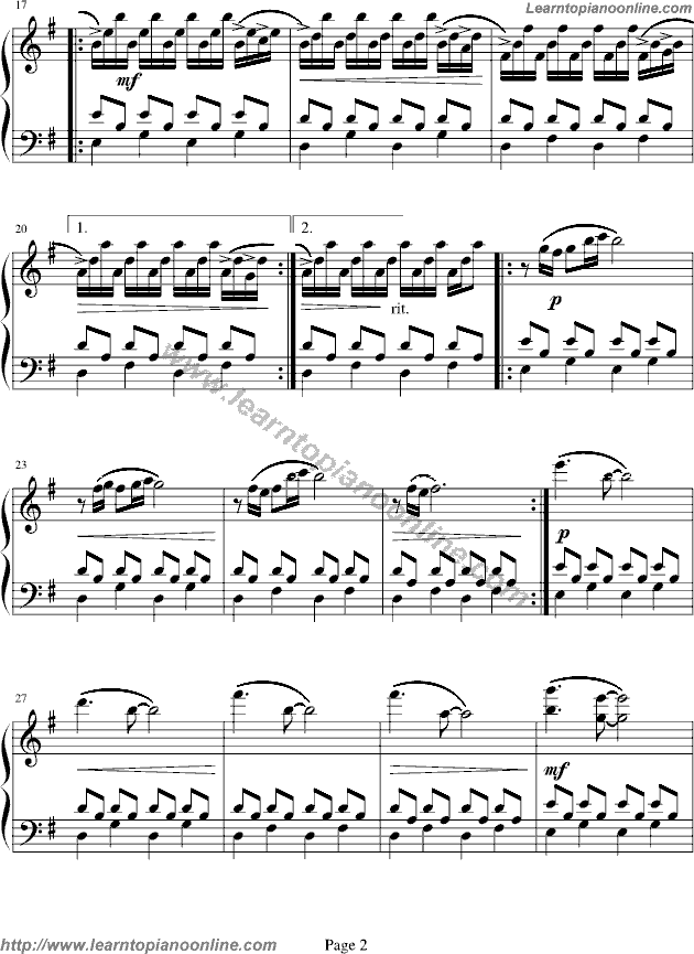 Comptine D'un Autre Ete-L'Apres Midi Piano Sheet Music Free