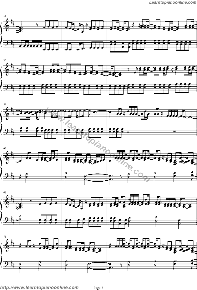 Avril Lavigne - My Happy Ending Piano Sheet Music Free