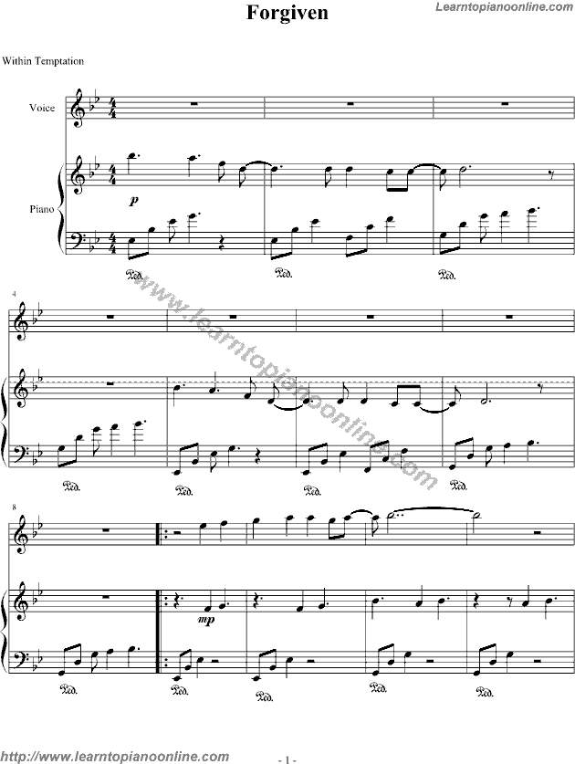 What Have You Done by Within Temptation Piano Sheet Music Free