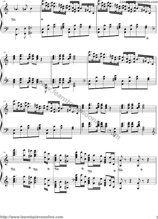 Grieg's Piano Concerto In A Minor by Maksim Mrvica(5) Free Piano Sheet
